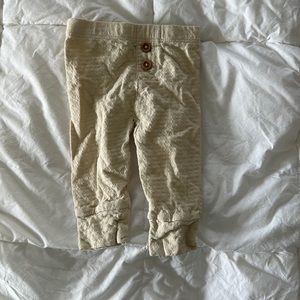 Quincy Mae ivory leggings - 0-3 months